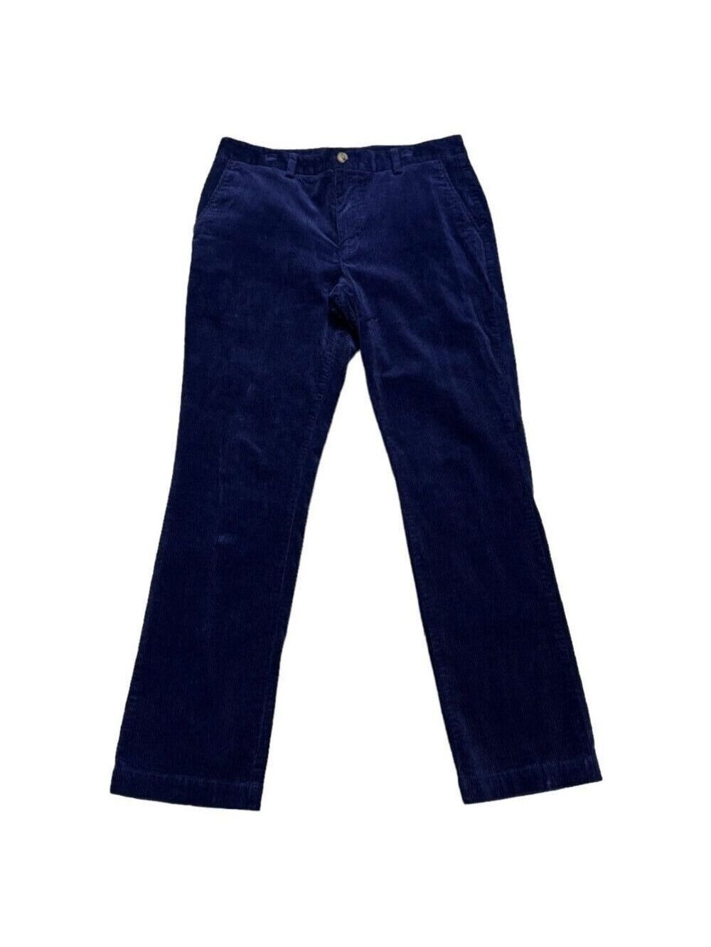 Vineyard Vines Pants SLIM FIT BREAKER PANTS Blue Corduroy Casual Golf Business